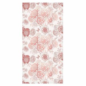 Tapisserie murale - Pink flowers on white background