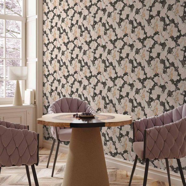 Tapisserie murale - White and beige hares