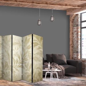 Paravent - Botanical Motif with Leaves and Vines in Sandy Colors