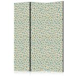 Paravent - Giraffe Pattern - Animal Pattern in Turquoise Spots on a Light Background