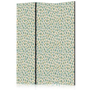Paravent - Giraffe Pattern - Animal Pattern in Turquoise Spots on a Light Background