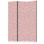 Paravent - Giraffe Pattern - Colorful Animal Pattern in Blue-Pink Spots