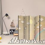 Paravent - Holiday Sky - A Rainbow on a Sunny Day and Flying Birds