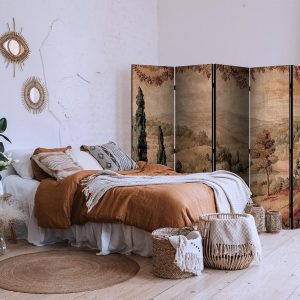 Paravent - Landscape with Cypresses - Old Tapestry with Mediterranean Vegetation