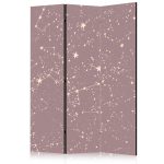 Paravent - Night Sky - Artistic Constellations and Stars in Pastel Shades