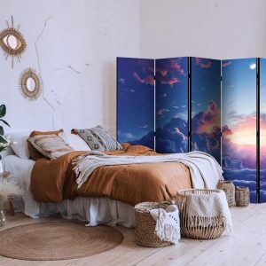 Paravent - Nighttime Concert in the Mountains: Clouds Illuminated by the Last Rays of the Sun