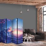 Paravent - Nighttime Concert in the Mountains: Clouds Illuminated by the Last Rays of the Sun