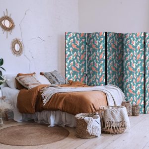 Paravent - Oriental Pond - A Cluster of Japanese Fish Swimming in Crystal Clear Water with Glimmers of Light