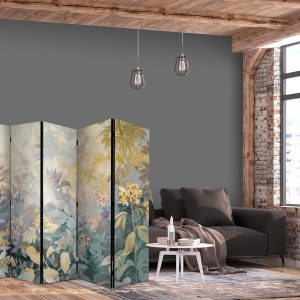 Paravent - Tapestry Pattern With Meadow and Flowers - Kilim With Spring Motif