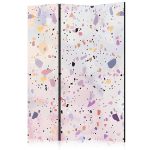 Paravent - Terrazzo in Confetti Style - Violet-Pink - Colorful Pattern
