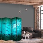 Paravent - Underwater Paradise - Numerous Shoal of Fish in a Beautiful Turquoise-Blue Depth Illuminated by Sunlight