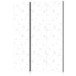 Paravent - Watercolor - Airplanes and Balloons Painted on a White Sky Background