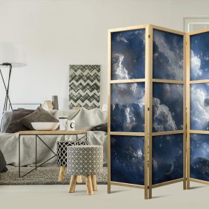 Paravent japonais - Astronomical Wonders: Clouds and Stars in Harmonious Combination