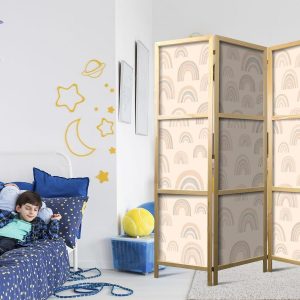 Paravent japonais - August Sky - Rainbows of Various Sizes in Muted Colors