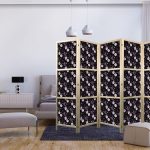 Paravent japonais - Birds Among Flowers - Pheasants Surrounding Peonies - Purple