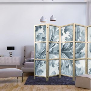 Paravent japonais - Botanical Motif with Leaves and Vines in Sandy Colors