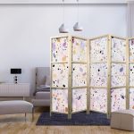 Paravent japonais - Confetti-Style Terrazzo - Purple-Pink - Colorful Pattern