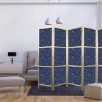 Paravent japonais - Cosmic Inspirations - Pattern with Stars and Constellations on a Dark Background