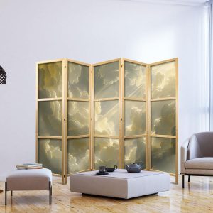 Paravent japonais - Enchanting Play of Colors Against a Backdrop of Clouds