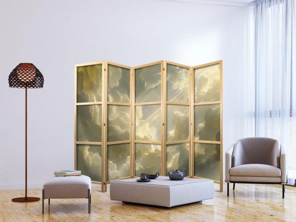 Paravent japonais - Enchanting Play of Colors Against a Backdrop of Clouds