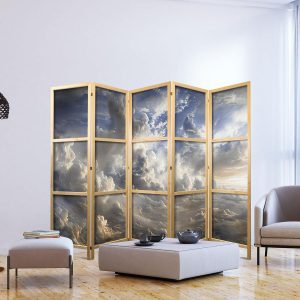 Paravent japonais - Golden Reflections on Clouds Foretelling Dusk