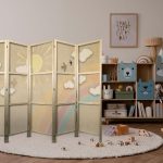 Paravent japonais - Holiday Sky - A rainbow on a sunny day and flying birds