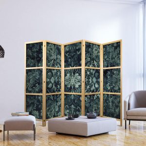 Paravent japonais - Oriental Pattern Carpet - Emerald Ornaments and Worn Patterns