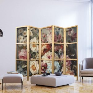 Paravent japonais - Scent of Nature - Beautiful Garden Flowers in Pastel Colors