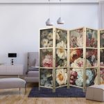 Paravent japonais - Scent of Nature - Beautiful Garden Flowers in Pastel Colors