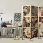 Paravent japonais - Scent of Nature - Beautiful Garden Flowers in Pastel Colors