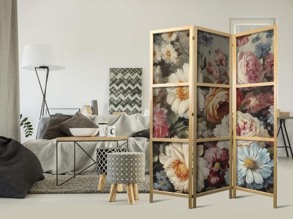 Paravent japonais - Scent of Nature - Beautiful Garden Flowers in Pastel Colors