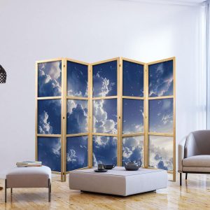 Paravent japonais - Starry Clouds and Delicate Light Over a Corner of the Sky