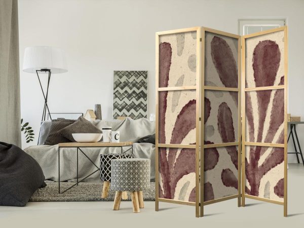 Paravent japonais - Waving Leaves - Irregular Plant Shapes in the Style of Matisse