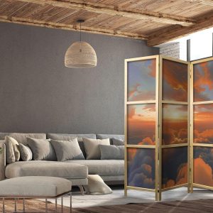 Paravent japonais - When Dawn Tickles the Clouds: A Spectacle of Colors on the Morning Sky