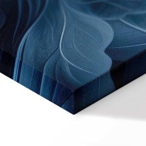 Tableau - Abstract Ornaments Dark Blue Victorian Leaves