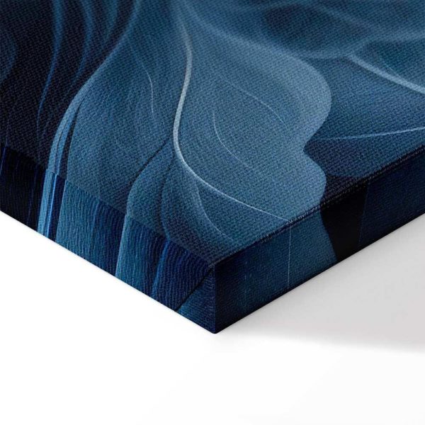 Tableau - Abstract Ornaments Dark Blue Victorian Leaves