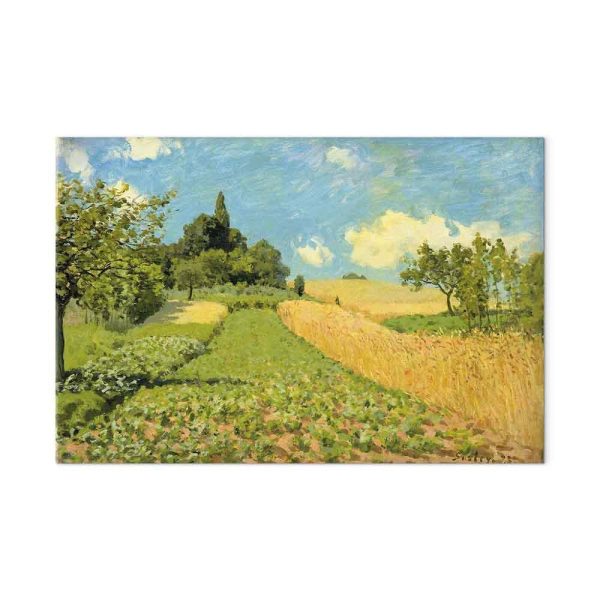 Tableau - Alfred Sisley – Grain fields on the hills of Argenteuil