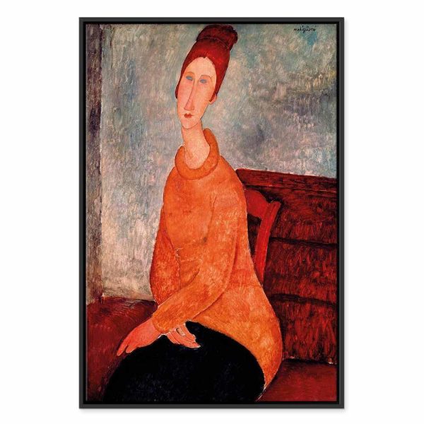 Tableau - Amedeo Modigliani – Jeanne Hebuterne in a Yellow Sweater