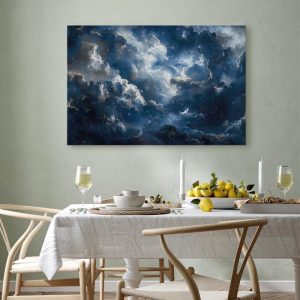 Tableau - Astronomical Wonders: Clouds and Stars in Harmonious Combination
