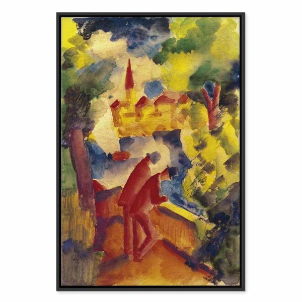 Tableau - August Macke – Men on the Road by the Lake