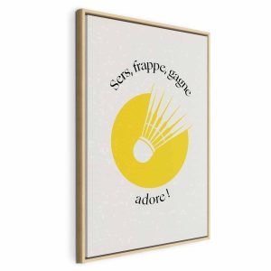 Tableau - Badminton Shuttlecock on a Yellow Circle Background