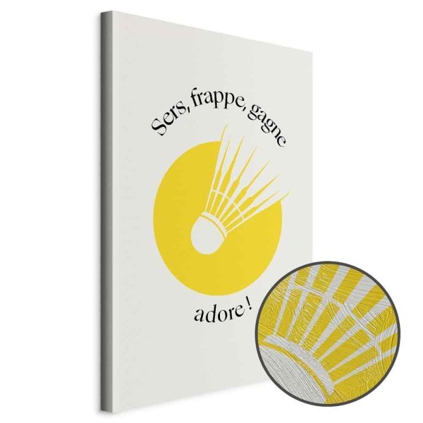Tableau - Badminton Shuttlecock on a Yellow Circle Background