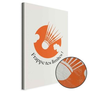 Tableau - Badminton Shuttlecock on an Orange Circle Background