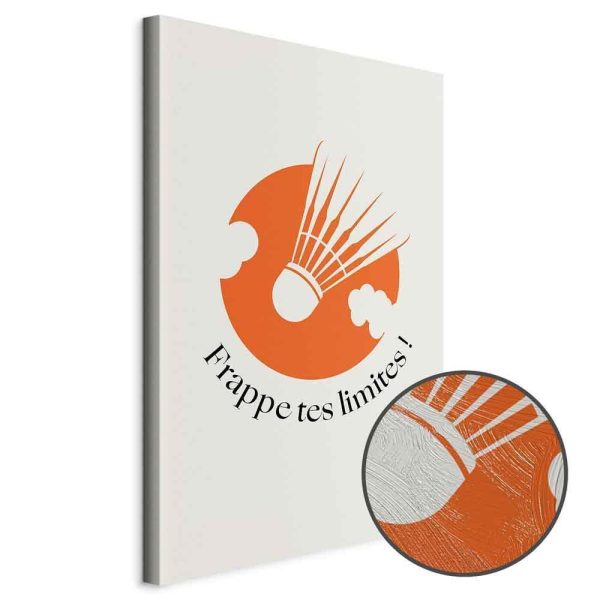 Tableau - Badminton Shuttlecock on an Orange Circle Background