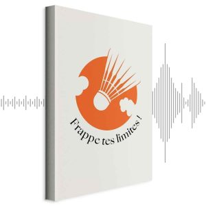 Tableau - Badminton Shuttlecock on an Orange Circle Background