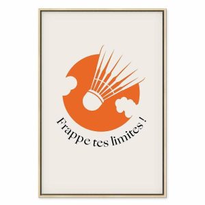 Tableau - Badminton Shuttlecock on an Orange Circle Background