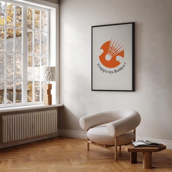 Tableau - Badminton Shuttlecock on an Orange Circle Background