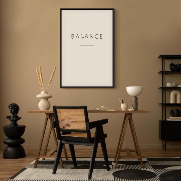 Tableau - Balance of Words (1-part) - Black English Text on White