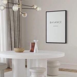 Tableau - Balance of Words (1-part) - Black English Text on White