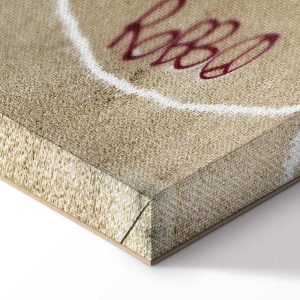 Tableau - Banksy's Plane (1-part) - Red Graffiti Text on Mural Background